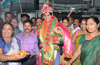 Kabaddi star Mamatha receives warm welcome at Mangalore airport